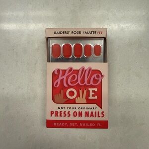 Hello Love Raiders' Rose Matte Press-On Nails - Pink/Coral